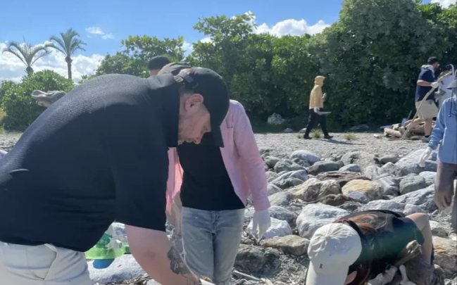 The chamber’s first joint coastal clean-up with the Hualien County Government.
